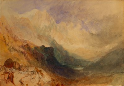 Egy alpesi völgy, valószínűleg a Val d"Aosta alkotó: Joseph Mallord William Turner