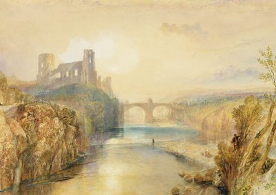 Barnard kastély (akvarell, gouache, toll és tus papíron) alkotó: Joseph Mallord William Turner