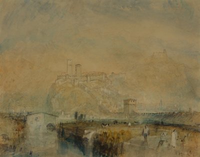 Bellinzona sz. 11, Svájc, 1843 körül (akvarell, toll és tinta, valamint testfesték ceruzanyomok fölött a papíron) alkotó: Joseph Mallord William Turner