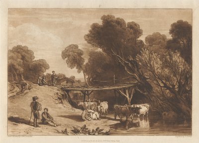 Híd és tehenek alkotó: Joseph Mallord William Turner