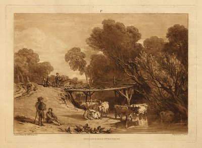 Híd és tehenek alkotó: Joseph Mallord William Turner
