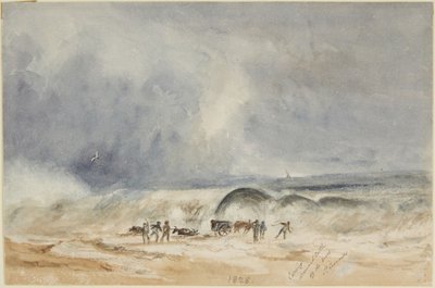 Vízbe fulladt szarvasmarhák elszállítása a partról, St. Leonards alkotó: Joseph Mallord William Turner