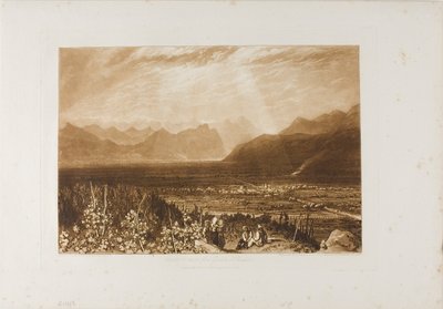 Alpok lánca Grenoble-tól Chamberiig, 40-es lemez a Liber Studiorumtól alkotó: Joseph Mallord William Turner