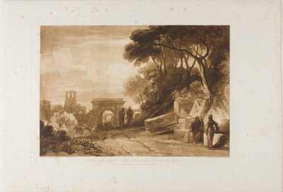 Krisztus és a szamáriai asszony, 71. lemez a Liber Studiorumtól alkotó: Joseph Mallord William Turner