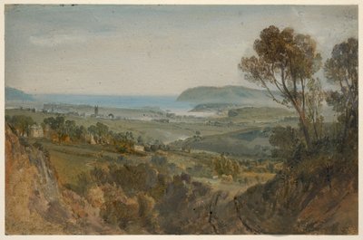 Plymouth távoli látképe alkotó: Joseph Mallord William Turner