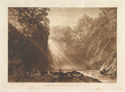 A Clyde Liber Studiorum rajza, IV. rész, 18. tábla, 1809. március 29. alkotó: Joseph Mallord William Turner
