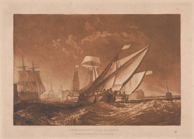 A calais-i kikötő bejárata alkotó: Joseph Mallord William Turner