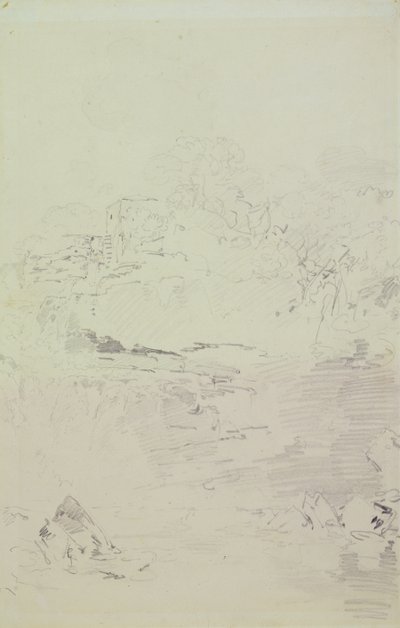 Falls of the Clyde, 1801 körül (ceruza papíron) alkotó: Joseph Mallord William Turner