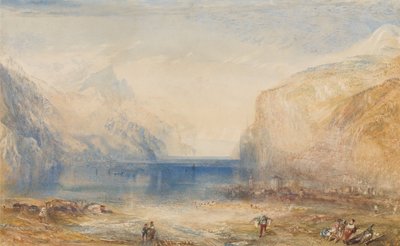 Fluelen: Reggel (A tóra néző kilátás) alkotó: Joseph Mallord William Turner