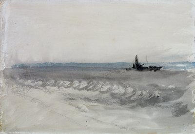 Szürke-tenger, partra futó csónak, 1840 körül (akvarell papíron) alkotó: Joseph Mallord William Turner