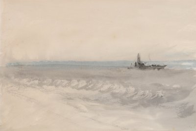 Szürke-tenger, partra futó csónak, 1845-50 körül (akvarell, papír) alkotó: Joseph Mallord William Turner