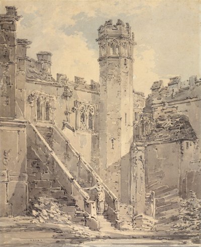 Haddon Hall, Bakewell közelében, Derbyshire-ben alkotó: Joseph Mallord William Turner