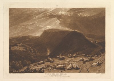 Hind Head Hill, On the Portsmouth Road Liber Studiorum, V. rész, 25. tábla, 1811. január 1. alkotó: Joseph Mallord William Turner
