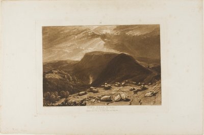 Hind Head Hill, 25-ös lemez a Liber Studiorumtól alkotó: Joseph Mallord William Turner