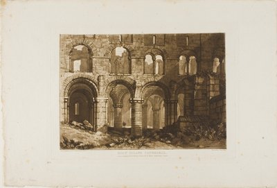 Holy Island Cathedral, 11. lemez a Liber Studiorumtól alkotó: Joseph Mallord William Turner
