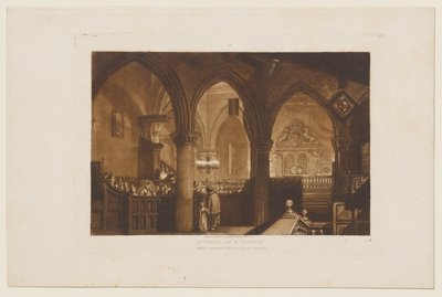 Egy templom belső tere alkotó: Joseph Mallord William Turner