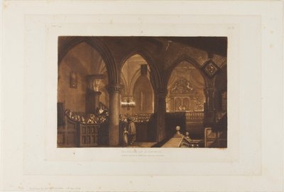 Egy templom belseje, 70. tábla a Liber Studiorumtól alkotó: Joseph Mallord William Turner