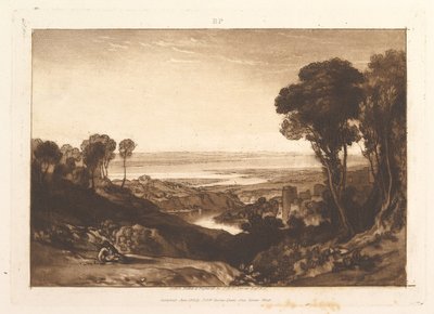 A Severn és a Wye összefolyása, VI. rész, 28. tábla a „Liber Studiorum”-ból alkotó: Joseph Mallord William Turner