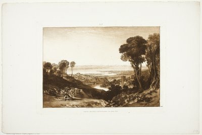 A Severn és a Wye csomópontja, a Liber Studiorumtól, 2. sz. 28 alkotó: Joseph Mallord William Turner
