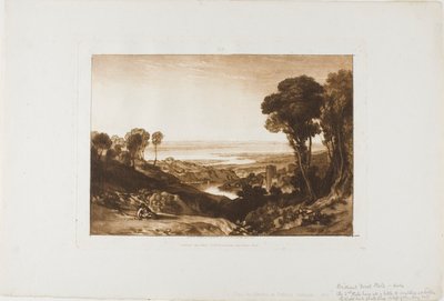 A Severn és a Wye csomópontja, 28-as lemez a Liber Studiorumtól alkotó: Joseph Mallord William Turner