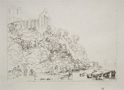 Tanulmányok könyve: Dumblain Abbey, Skócia alkotó: Joseph Mallord William Turner