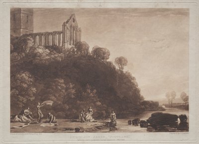 Liber Studiorum:  Dumblain-apátság, Skócia alkotó: Joseph Mallord William Turner