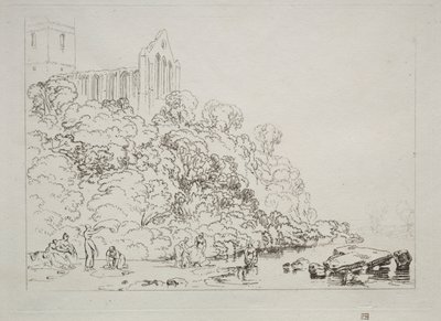 Tanulmányok könyve: Dumblain Abbey, Skócia. alkotó: Joseph Mallord William Turner