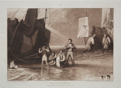 Tanulmányok könyve: Marine Dabblers. alkotó: Joseph Mallord William Turner