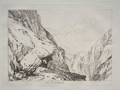 Tanulmányok könyve: Mt. utca Gothard. alkotó: Joseph Mallord William Turner