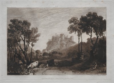 Liber Studiorum: A kastély a rétek felett. alkotó: Joseph Mallord William Turner