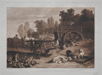 Liber Studiorum: A tanyaudvar a kakassal alkotó: Joseph Mallord William Turner