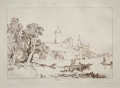 Liber Studiorum: Ville de Thun, Svájc. alkotó: Joseph Mallord William Turner