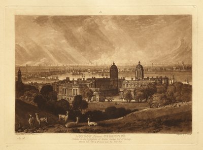 London Greenwich felől alkotó: Joseph Mallord William Turner