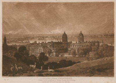 London Greenwichből; alkotó: Joseph Mallord William Turner