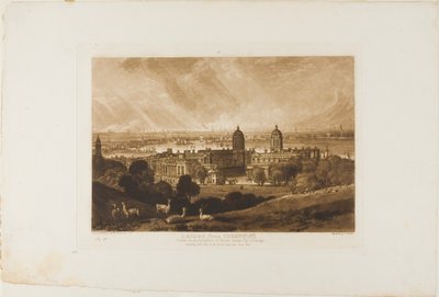 London Greenwichtől, 26-os lemez a Liber Studiorumtól alkotó: Joseph Mallord William Turner