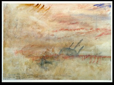 Lost to All Hope The Brig, 1845-50 körül (wc és grafit szőtt papíron) alkotó: Joseph Mallord William Turner