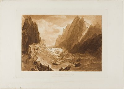 Mer de Glace, 50. tábla a Tanulmányok Könyvéből alkotó: Joseph Mallord William Turner