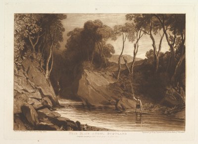 Blair Athol közelében, Scotland Liber Studiorum, VI. rész, 30. tábla, 1811. június 1. alkotó: Joseph Mallord William Turner