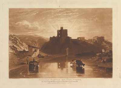 Norham kastély a Tweed Liber Studiorumon, XII. rész, 57. tábla, 1816. január 1. alkotó: Joseph Mallord William Turner