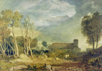 Patterdale Old Church, 1810-1815 körül (akvarell grafit felett, papíron) alkotó: Joseph Mallord William Turner