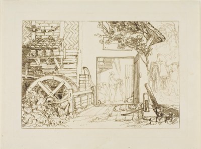 Pembury Mill, Kent, 12. lemez a Liber Studiorumtól alkotó: Joseph Mallord William Turner
