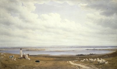 Portsmouth kikötője a Portsdown Hillről alkotó: Joseph Mallord William Turner