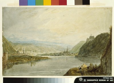 Remagen, Erpel és Linz (akvarell és gouache fehér papíron szürke mosással) alkotó: Joseph Mallord William Turner