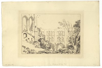 Rivaux-i apátság (rézkarc) alkotó: Joseph Mallord William Turner