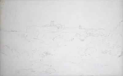 Scarborough kastély, 1801 körül (ceruza papíron) alkotó: Joseph Mallord William Turner