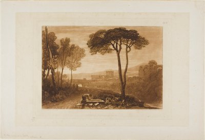 Jelenet a Campagna-ban, 38. lemez a Tanulmányok Könyvéből alkotó: Joseph Mallord William Turner