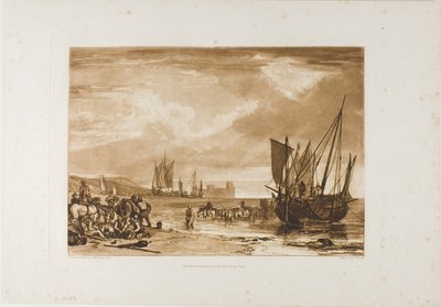 Jelenet a francia parton, 4. lemez a Liber Studiorumtól alkotó: Joseph Mallord William Turner