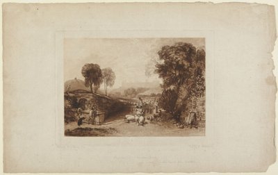 Juhmosás, Windsor kastélya (a Liber Studiorumból) alkotó: Joseph Mallord William Turner