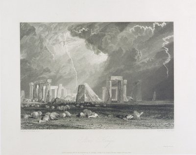 Stonehenge, 1829 (rézkarc és metszet) alkotó: Joseph Mallord William Turner