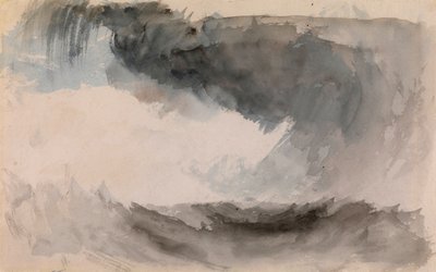 "Tempete en mer" (Vihar a tengeren) Aquarelle de Joseph Mallord William Turner (1775-1851) Mérete 18,4x29,3 cm Magángyűjtemény alkotó: Joseph Mallord William Turner